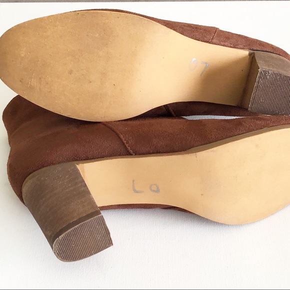 Boston Design Studio Brown Suede Ankle Boots - Picture 6 of 7